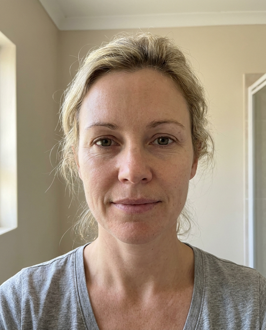 Before and after using the PDRN multi balm
